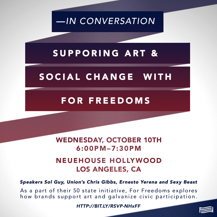 Supporting Art & Social Change with For Freedoms