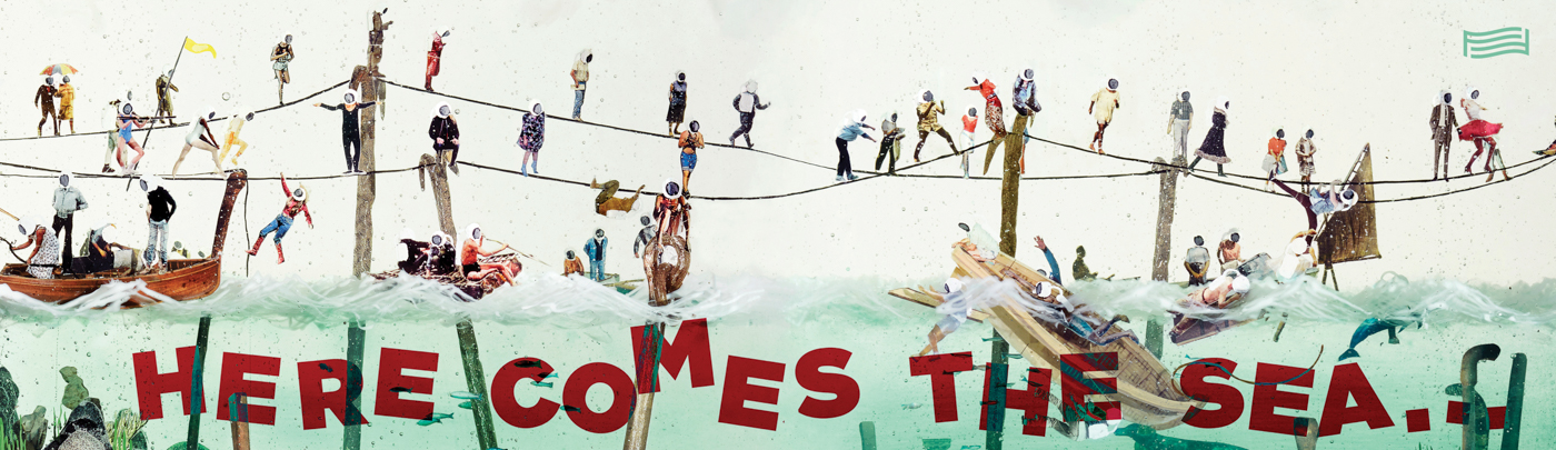 Dustin Yellin, HERE COMES THE SEA...Anthropogenic Climate Change and the future of our species